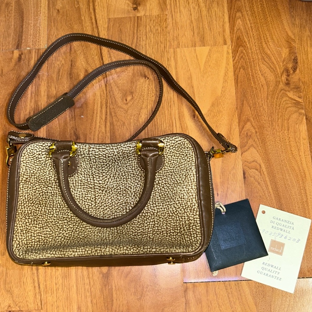 Borbonese Redwall Quail Pattern 2 Way Mini Should… - image 1